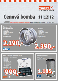 Trost: Cenová bomba Truck – listopad + prosinec 2012