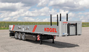 Společnost Kögel vystavuje návěs Multi pro přepravu stavebních materiálů