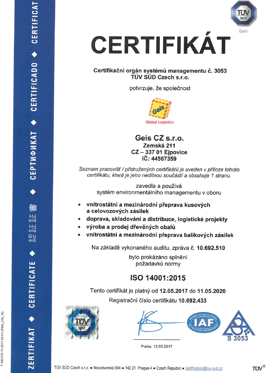 ISO 14001 pro GEIS