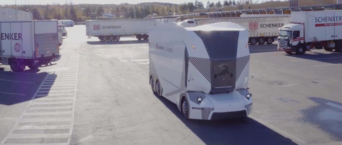 Autonomní elektrický nákladní vůz T-pod Od DB Schenker a Einride