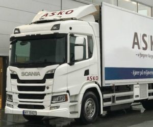 Nákladní vozidla Scania s elektrickým pohonem na vodíkové palivové články budou sloužit firmě Asko