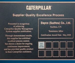 Dayco získalo ocenění kvality od společnosti Caterpillar