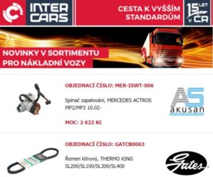 Nové náhradní díly pro nákladní vozy, autobusy a stavební a zemědělskou techniku u Inter Cars
