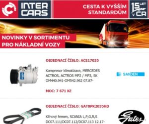 Inter Cars novinky pro nákladní a užitkové vozy