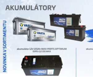Nové akumulátory Varta a MAX Parts v nabídce firmy ADIP