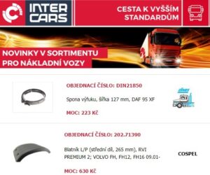 Nové produkty v nabídce firmy Inter Cars