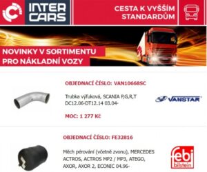 Nové produkty v nabídce Inter Cars