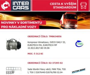 Novinky v nabídce Inter Cars pro nákladní vozy, autobusy a stavební a zemědělskou techniku