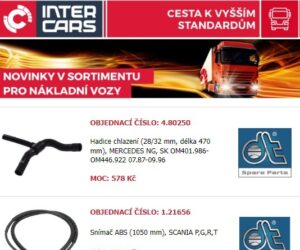 Novinky v nabídce Inter Cars pro truck, bus, agro