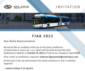 Solaris bude vystavovat na FIAA 2022