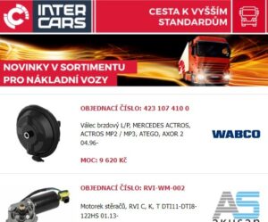 Inter Cars novinky pro nákladní vozy, autobusy a stavební a zemědělskou techniku