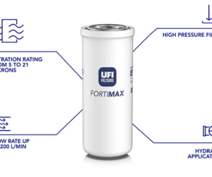 Katalog náhradních dílů společnosti UFI Filters byl rozšířen o sedm vysokotlakých hydraulických filtrů řady FORTIMAX