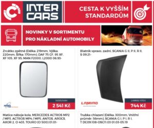 Novinky v sortimentu Inter Cars pro nákladní vozidla