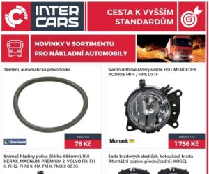 Inter Cars: Novinky v sortimentu pro nákladní automobily