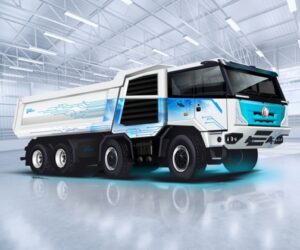 Světová premiéra prvního plně bateriového nákladního elektromobilu značky Tatra se uskutečnila na veletrhu e-Salon 2025 v Praze