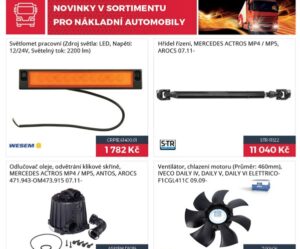 Novinky pro nákladní vozy v nabídce Inter Cars