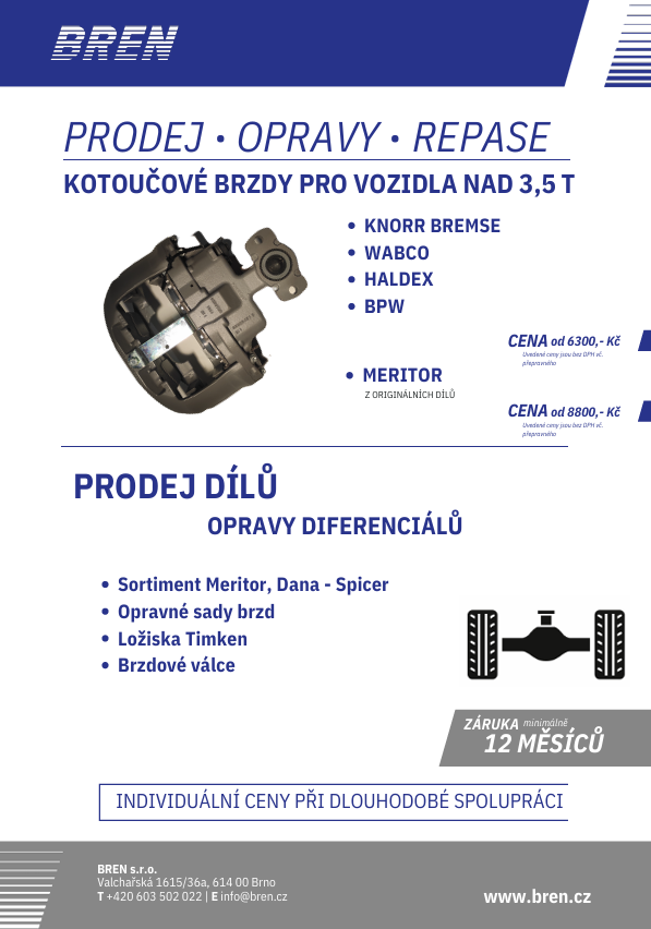 Nabídka firmy Bren Nabídka firmy Bren